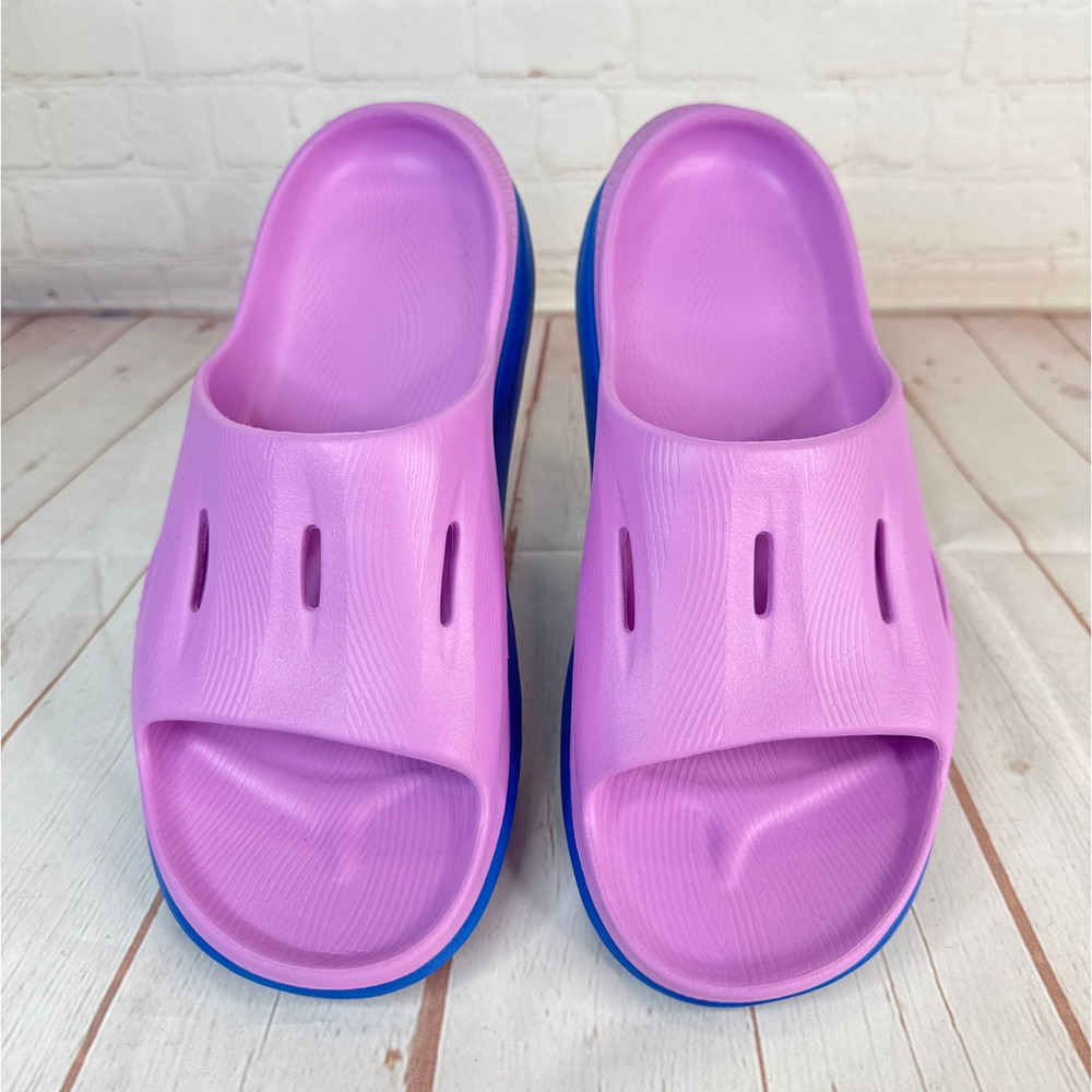 Hoka Ora Recovery Slide 3 Cyclamen/Coastal Sky Sandals Mens Size 11 - Picture 6 of 9
